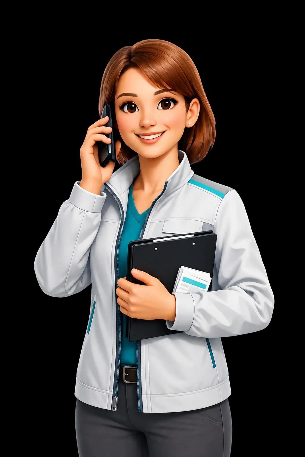Illustration der SHK-Telefonassistentin Sandra